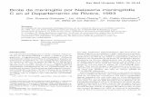 Brote de meningitis por Neisseria meningitidis C en el ... · técnica de Wedge y col (3) modificada por Pisano A. et al. (en prensa). El estudio de portadores de Nm se realizó mediante