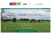 Decisiones de Manejo en Producción de Carne Bovinabiblioteca.inia.cl/medios/biblioteca/boletines/NR40330.pdf · carne, formulación de raciones y selección de toros. Se agrega también