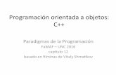 Programación)orientadaaobjetos:) C++ fileslide 2 historia • C++ es la extensión orientada a objetos de C • diseñado por Bjarne Stroustrup en Bell Labs – motivado por su interés