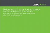 Manual de Usuario - ZKTeco Latinoaméricazktecolatinoamerica.com/documentos/tiempo-y-asistencia/Reconoci... · Nota: Registre y verifique la huella digital con la ubicación apropiada