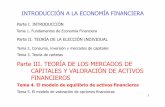 Parte III. TEORÍA DE LOS MERCADOS DE CAPITALES Y ... · Línea del Mercado de Capitales (Capital Market Line, CML) Existe una relación lineal y creciente entre rentabilidad y riesgo