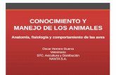 CONOCIMIENTO Y MANEJO DE LOS ANIMALES · Anatomía, fisiología y comportamiento de las aves ... • Tb. acceso ap ... Diseñado para el vuelo: