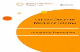 Unidad Docente Medicina Interna U Itinerario Formativo · ITINERARIO FORMATIVO MEDICINA INTERNA Coordinadora: Dra.Cristina Estrada (Jefa de estudios) Autores: Dra. Queralt Jordano