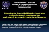 Determinación de actividad biológica de extractos crudos ... - Costa Rica/Comunicaciones Orales/Comunicación... · Ircinia strobilina (esponja #07), Chondrilla nucula (esponja