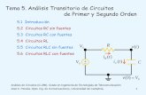 Tema 5. Análisis Transitorio de Circuitos de Primer y ... · combinaciones de dos o tres elementos pasivos (R, L, C) - En la primera parte del temase examinan dos tipos de circuitos