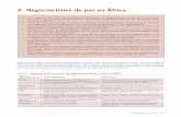 2. Negociaciones de paz en África - escolapau.uab.cat · Negociaciones de paz en África 31 2. Negociaciones de paz en África • A lo largo del año 2017 se identificaron 20 procesos