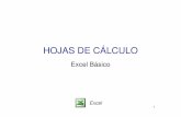 HOJAS DE CÁLCULO · dispuestas en filas y columnas que pueden contener valores numéricos, ... Introducción a Excel 36 – Para fracciones se escribe la parte entera, se deja un