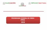 PROGRAMA ESTATAL DE OBRA (PEO) 2018 - finanzas.gob.mx 2018.pdf · El Programa Estatal de Obra La obras programadas, licitadas, contratadas y ejecutadas, correspondientes al Programa