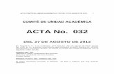 ACTA No. 032 - unilibre.edu.co · florencia (caquetÁ), desde el 2 de noviembre de 1993 hasta el 31 de diciembre de 1994. 3. por razones de salud me trasladÉ a la ciudad de cartagena