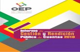Pública de Cuentas 2018 - oep.org.bo · en aymara, quechua y guaraní, entre otros productos que fueron o serán oportunamente difundidos. La disponibilidad y acceso a información