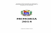 MEMORIA 2014 MIN JUVENTUD Y DEPORTE versión final · Es competente el Ministerio del Poder Popular para la Juventud y el Deporte, en el ámbito de las políticas públicas del Ejecutivo