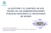 LA GESTIÓN Y EL CONTROL DE LOS BIENES DE LAS ...gfw.diputacionalicante.es/repo/rec/553/PONENCIA INVENTARIO 3.pdf · por el conjunto de sus bienes y derechos, cualquiera que sea su