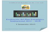 Evaluación del Plan Estratégico Institucional 2012 – 2016 · Evaluación del Plan Estratégico Institucional 2012 – 2016 Sub Gerencia de Planificación y Acondicionamiento Territorial