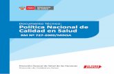 politica nacional de calidad PDF - BVS Minsabvs.minsa.gob.pe/local/MINSA/1997.pdf · Mila Villegas Pérez Marianela Silva Chicoma Iván Cárdenas Rosas Karina Gil Loayza Betty Gaviria