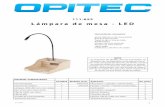Lámpara de mesa - LED - nbg-web01.opitec.comnbg-web01.opitec.com/img/111/655/111655bm.pdf · Clip de cable con clavo 1 Fijación lámpara 5 Clip de pila 1 Conexión de pila 6 Tornillo