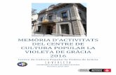 MEMÒRIA D’ACTIVITATS DEL CENTRE DE CULTURA … · memÒria d’activitats del centre de cultura popular la violeta de grÀcia 2016 data: 20/01/2017
