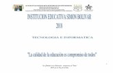 1 “La Calidad de la Educación, compromiso de Todos” 2018 ...iesimonbolivarvillavicencio.edu.co/wp-content/uploads/2018/01/PLAN-DE...3 “La Calidad de la Educación, compromiso