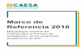 Marco de Referencia 2018 - caesa-artes.comcaesa-artes.com/docs/recursos/normativos/MarcoReferencia2018.pdf · en su Marco General de Referencia para los Procesos de Acredita- ción
