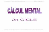 CÀLCUL MENTAL - 3r cicle de Primària · Problemes de càlcul mental per nivells pàg 52 a) Procediment pàg 53 b) Graella per resoldre els problemes pàg 54 c) Problemes de càlcul