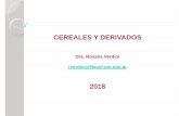 2018-B-CEREALES Y DERIVADOS - fbioyf.unr.edu.ar · LOS CEREALESLOS CEREALES Los cereales son las semillas o granos comestibles de las gramíneasdecultivo como el arroz, avena, cebdbada,