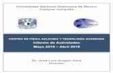 Informe de Actividades Mayo 2018 – Abril 2019 · Centro de Física Aplicada y Tecnología Avanzada Informe 2018 – 2019 2 Universidad Nacional Autónoma de México Dr. Enrique