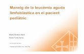Maneig de la leucèmia aguda limfoblàstica en el pacient ... · Adaptado de Coiffier B, Altman A, Pui C, Younes A y Cairo M. Guidelines for the management of pediatric and adult