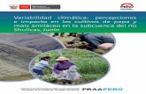 Variabilidad climática: percepciones e impacto en los ... · (parte de los distritos de Huancayo y El Tambo en la provincia de Huancayo, región Junín), sus actividades predominantes