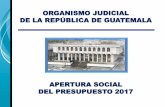 ORGANISMO JUDICIAL DE LA REPÚBLICA DE GUATEMALAtransparencia.minfin.gob.gt/images/pdf/presupuestoabierto/2016/05... · SITUACIÓN ACTUAL AÑO Órganos Jurisdiccionales Centros de