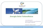 Energía Solar Fotovoltaica - aquavet.cl Energy Chile EIRL_Solar Fotovoltaica.pdf · Energía Solar Fotovoltaica Queulat Energy Chile EIRL | Futaleufú, Febrero 2013 Lucio Ovando