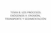 TEMA 8. LOS PROCESOS EXÓGENOS II: EROSIÓN, TRANSPORTE …iesalfonsox.es/wp-content/uploads/2015/09/TEMA-9.-PROCESOS-EXÓGENOS... · 1. CONCEPTOS BÁSICOS A) GEOMORFOLOGÍA: Ciencia