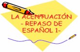 LA ACENTUACIÓN - REPASO DE ESPAÑOL 1-3)secundaria/espanol/espanol1.pdf · REGLAS GENERALES DE ACENTUACIÓN DE PALABRAS AGUDAS, LLANAS, ESDRÚJULAS Y SOBRESDRÚJULAS La tilde o acento