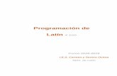 Programación de Latín 4º ESO - iesdeluarca.es · • Deducir el significado de esos latinismos en textos propuestos, teniendo en cuenta el contexto. • Explicar su significado