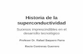 Historia de la superconductividad - fis.cinvestav.mxrbaquero/histSCROCIO.pdf · • Sobre la Antártida se descubre un agujero en la capa de ozono. 1987 • Se usa por primera vez