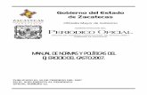 Gobierno del Estado de Zacatecas - ordenjuridico.gob.mxordenjuridico.gob.mx/Estatal/ZACATECAS/Manuales/ZACMAN01.pdf · Muebles del Estado de Zacatecas, y el acuerdo Gubernativo de