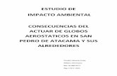 ESTUDIO DE IMPACTO AMBIENTAL CONSECUENCIAS DEL … · Investigar impacto de la intervención de globos aerostáticos en San Pedro de Atacama y sus alrededores con respecto a animales