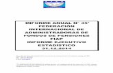 INFORME ANUAL N° 351 - fiapinternacional.org · INFORME ANUAL N° 351 FEDERACIÓN INTERNACIONAL DE ADMINISTRADORAS DE FONDOS DE PENSIONES FIAP INFORME EJECUTIVO ESTADÍSTICO 31.12.2014