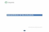 MEMÒRIA D’ALCALDIA - argentona.catargentona.cat/ARXIUS/Ajuntament/MEMORIA_ALCALDIA_4t_any.pdf28/05/2019 Reunió veí S.B. 30/05/2019 Reunió veí D.G. ENTITATS S’han programat