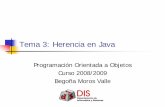 Tema 3: Herencia en Java - dis.um.esdis.um.es/~bmoros/privado/apuntes/Curso08-09/POO3-Java-0809.pdf · Problemas con la evolución de la jerarquía. Tema 3 Herencia 10 Polígonos