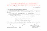 Transformaciones en el Espacio Ordinario Tridimensional El ...casanchi.com/mat/movimientos01.pdf · Transformaciones en el Espacio Ordinario Tridimensional El Grupo de los Movimientos