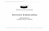 Memòria Servei educatiu 2017-18.doc) - girona.cat · Biblioteques de Girona amb la col·laboració del s cinemes OCINE. Juny Entrevista als alumnes que van fer el treball guardonat