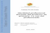 Identidad profesional docente del profesor de primaria: La ...tauja.ujaen.es/bitstream/10953.1/893/7/TFG_CañadaCamara,Silvia.pdf · cambios sociales respecto a las nuevas exigencias