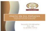 Diario de los Debates - congresosanluis.gob.mx fileDiario de los Debates Primer Año de Ejercicio Legal Segundo Periodo Ordinario Sesión Ordinaria No. 30 13 junio 2013