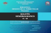 BOLETÍN HEMEROGRÁFICO 6 / 18 - institutomora.edu.mx · Derecho agrario, herencia y tierra en ejidos del Noroeste de México: un análisis sociocultural con perspectiva de género