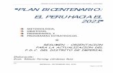 PRIMER PLAN ESTRATEGICO DE DESARROLLO NACIONAL - …€¦ · El ―Plan Bicentenario: El Perú hacia el 2021” recoge dos años de trabajo participativo. Se ha elegido el año 2021,