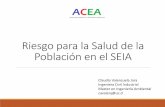 Evaluación del Riesgo para la Salud de la Población en el SEIAacea.cl/wp-content/uploads/2015/09/ACEA-riesgo-para-la-salud.pdf · 1. La Ley 19.300 regula, entre otros, el derecho