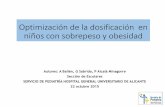 Dosificación farmacológica en niños con sobrepeso y obesidad³n-R2...SOBREPESO-Y-OBESIDA.pdf · 22 octubre 2015. Situaciones clínicas CASO 1 CASO 2 - Niño 8 años - Neumonía