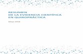 RESUMEN DE LA EVIDENCIA CIENTÍFICA EN QUIROPRÁCTICA · Dossier científico de la quiropráctica 4 Referencias 1. OMS (2005). Directrices sobre formación básica e inocuidad en
