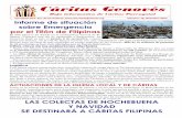 Cáritas Genovés · En este cuadro se resumen las principales actuaciones y compromisos que se han hecho llegar a las Diócesis más afectadas desde la Red de Cáritas Filipinas.