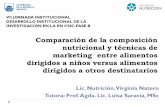 Comparación de la composición nutricional y técnicas de ...nutricion.edu.uy/u01/uploads/2017/02/3.-Tesis-de-Maestría-Virginia-Natero.pdf · Creación de un consumidor 4 ... envase
