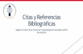 Citas y Referencias Bibliográficas - ulcb.edu.pe · •1.1 Cita textual corta (de menos de 40 palabras) ... •Las referencias bibliográficas es un listado con los datos completos